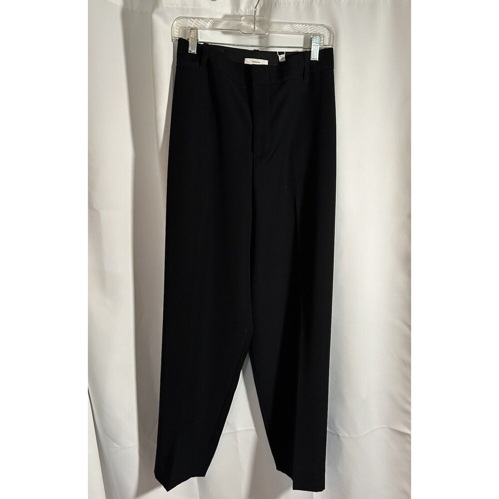 NWT Vince Soft High Waist Tailored Black Trousers Pants Plus Flat Front Size 20